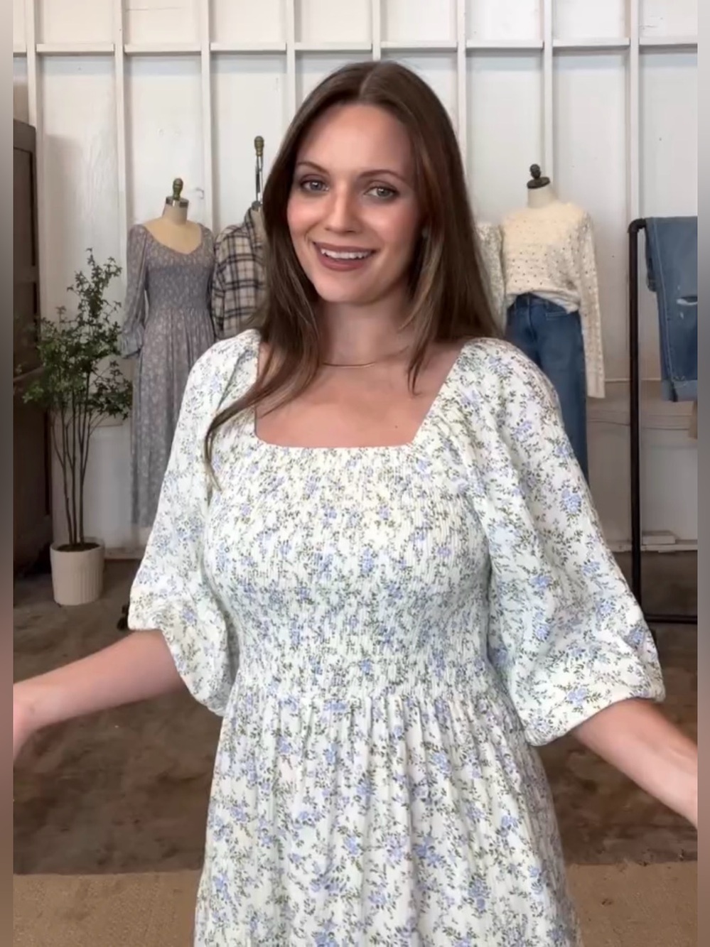 ✨🪻Neuflora Vermont dress in blue foral size L